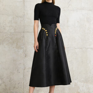 プリーツミディスカート