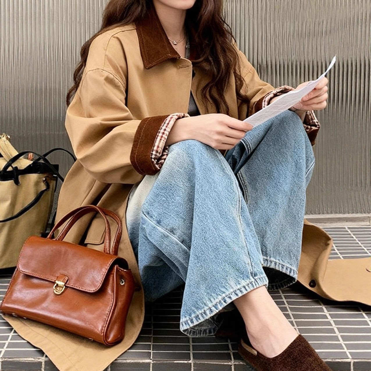 長袖カラーブロックレディースカジュアルジャケット - 画像 (2)